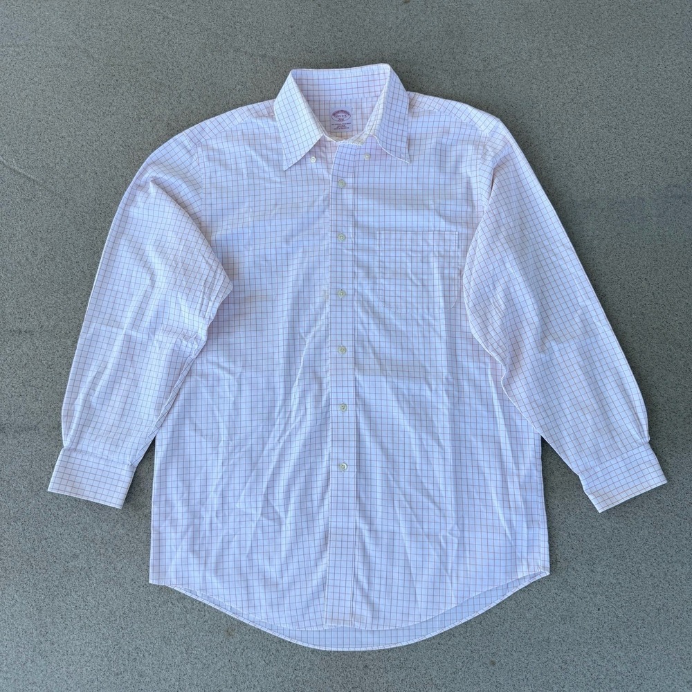 Brooks Brothers 346 - Mens 15.5 2/3 Button Down Tattersall Shirt